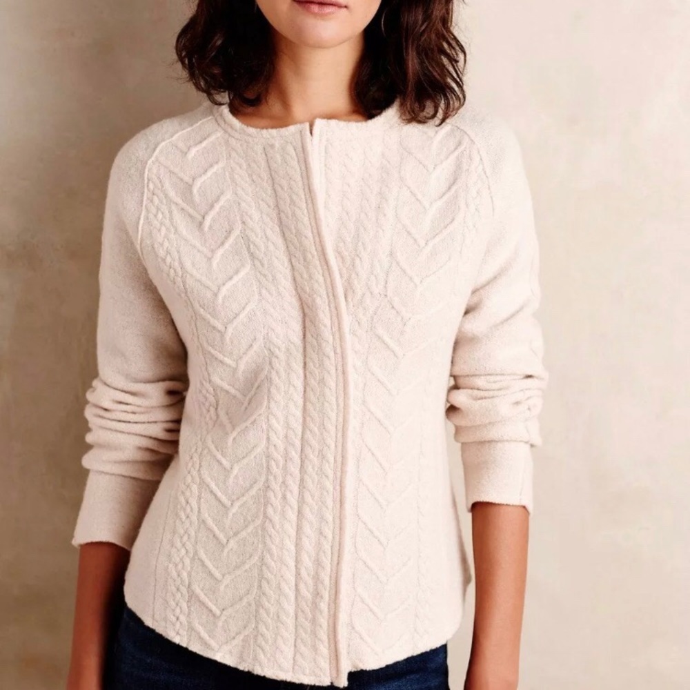 Anthropologie Wool Moto Jacket